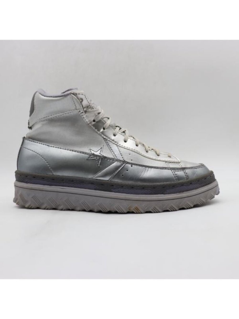 Converse Metallic Vis Pro Leather X2 Mid Silver Women's 8.5 Men's 7 169529C
